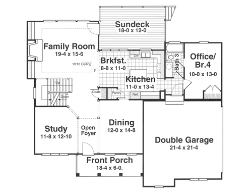 First Floor image of HARRINGTON House Plan